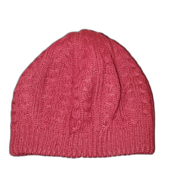 Anne Klein II, Women's Wool and Acrylic Red Winter Hat, Beanie, Dark Brick Red - Picture 1 of 4